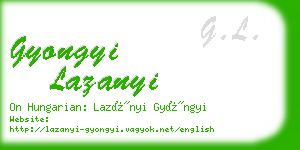 gyongyi lazanyi business card